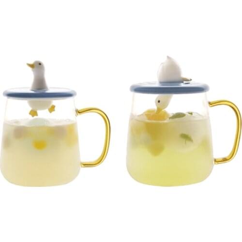 Cute Nordic Coffee Glass Mug Animals Milk Home Cup Espresso Juice Vasos De Cristal Drinking Glasses Waterbottle Kawaii Gifts New