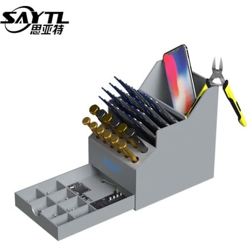 Multifunctional Mobile Phone Repair Tool Box Plastic Storage Box Screwdriver Tweezers Electronic Maintenance Tool Box Ferramenta