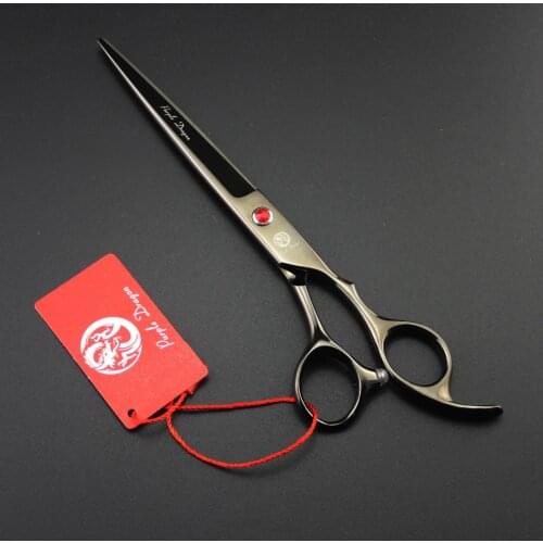 7.0 inch Pet Scissors Dog Grooming Scissors Set Straight & Curved & Thinning Shears Sharp Edge Animals Hair Cutting Tools Kit