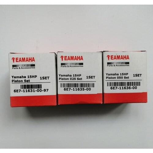 Piston Kit Ring Set 6E7-11631 682-11610 6E7-11636 682 For Yamaha Outboard 9.9HP 15HP O/S STD 0.25 0.5 56MM 56.5MM