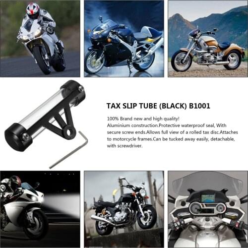 Newest Motorcycle Motorbike Tube Tax Disc Cylindrical Holder Frame with Screwdriver Waterproof Real Motorcycle Accessories Hot
