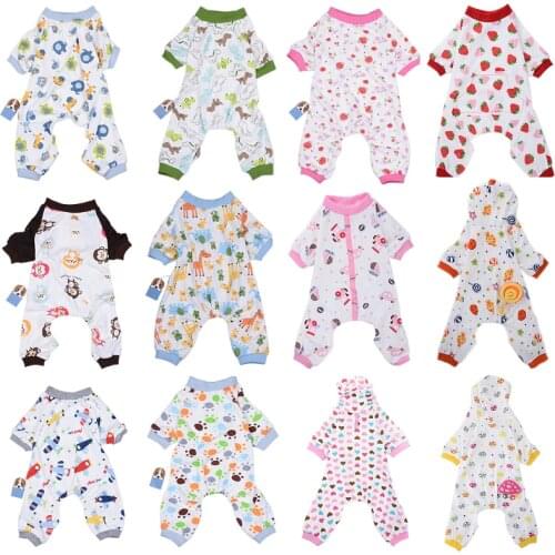 Pet Dog Clothes Dog Pajamas Cat Pyjama Pet Jumpsuit For Small Dogs Sleepingwear Warm Cat Clothing Cat Coat Yorkshir Shirt 35
