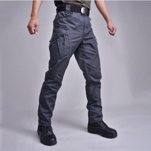 Hunting Mens Tactical Pants Multiple Pocket Elasticity Military Urban Commuter Tacitcal Trousers Men Slim Fat Cargo Pant 5XL
