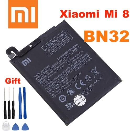 Xiao Mi Original BN32 Replacement Battery For Xiaomi MI 8 Authentic Phone Battery 3300mAh Free Tools
