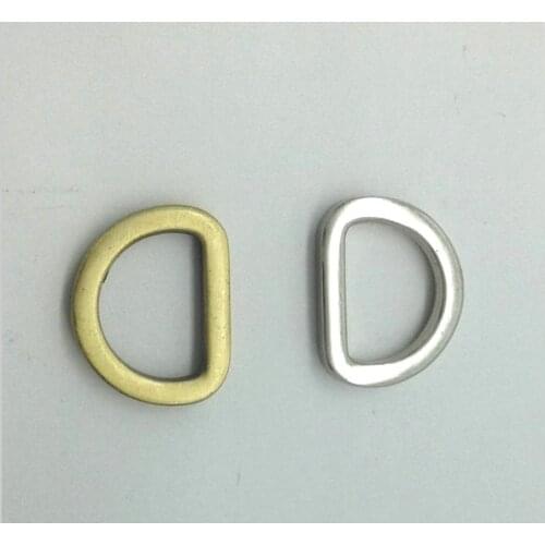 1/2" Flat Cast D Rings Antique Brass / Bronze Finish Zinc Alloy D Rings 100Pcs/lot