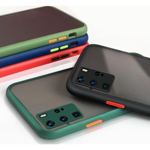 Shockproof Armor Matte Case For Huawei P40 Pro Soft Hard PC Cover For Huawei P40Pro Silicone Bumper Phone Cases