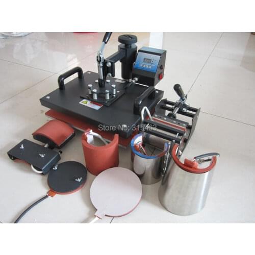 Comb 8 In 1 Heat Transfer Sublimation Heat Press Machine For Plate/Mug/Cap/TShirt /Phone Case T-shirt