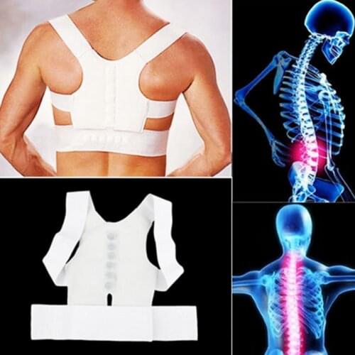 1pc Adjustable Magnetic Posture Support Corrector Back Shoulder Posture Corrector Adult Corset Spine Brace Orthotics