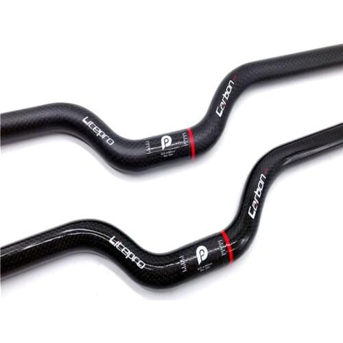 25.4*580mm Bicycle Handle Bar For Brompton Folding Bike Dedicated Carbon Fiber 412 M Handlebar