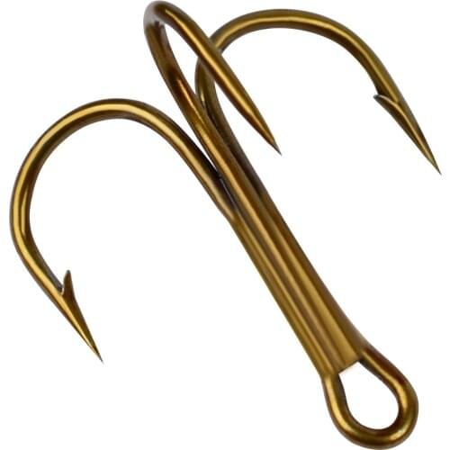100Pcs Tawny Fishing Hook OShaughnessy Treble Hook High Carbon Quality Fishing Hooks