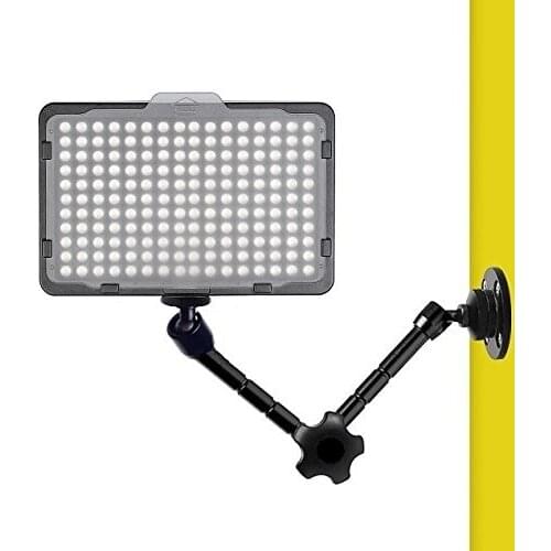 11 Inch Articulating Magic Arm Wall Mount Holder Stand for Camera LED Light, Video Lamp