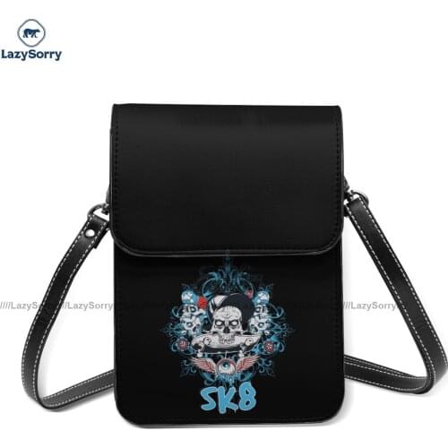Skateboard Shoulder Bag Shopping Leather Mobile Phone Bag Student Bulk Reusable Bags