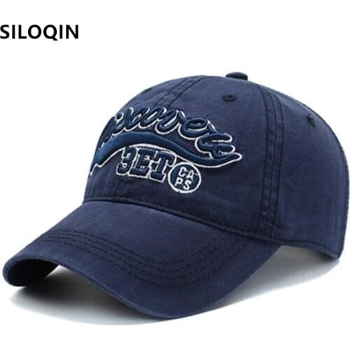 SILOQIN washed cloth sports cap embroidery hat women retro cotton baseball caps adjustable brand snapback cap mens couple hats