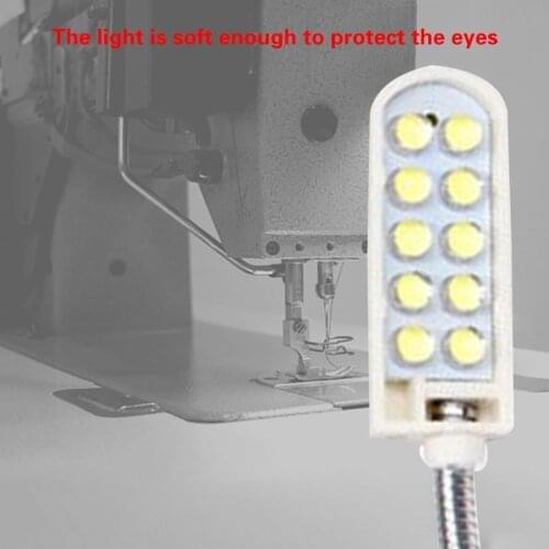 10LED Sewing Machine Light EU/US Plug 2W Magnetic Base Sewing Machine Lighting Lathes Drill Presses Workbenche Music Stand Light