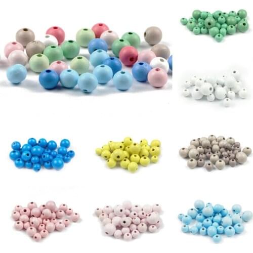 RBFHYER Light Style Wood Beads Mixed Natural Wooden Spacer Loose Beads For Jewelry Making Handmade Bracelets DIY 8mm 10mm 12mm