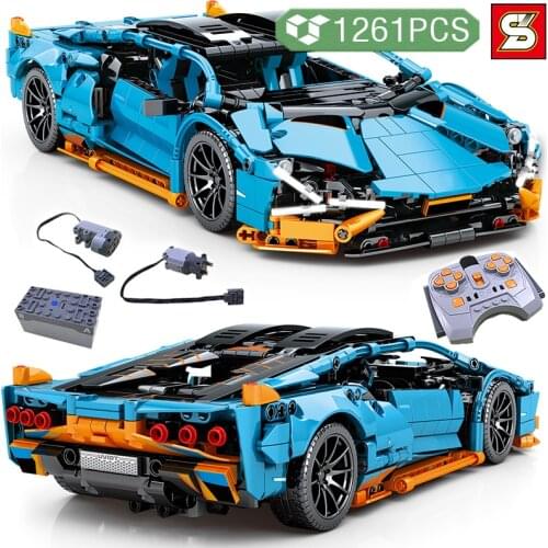 SY BLOCK Technical Expert Famous Car Building Blocks Speed Sports Vehicle Model Bricks Assembly Toys For Children Boys