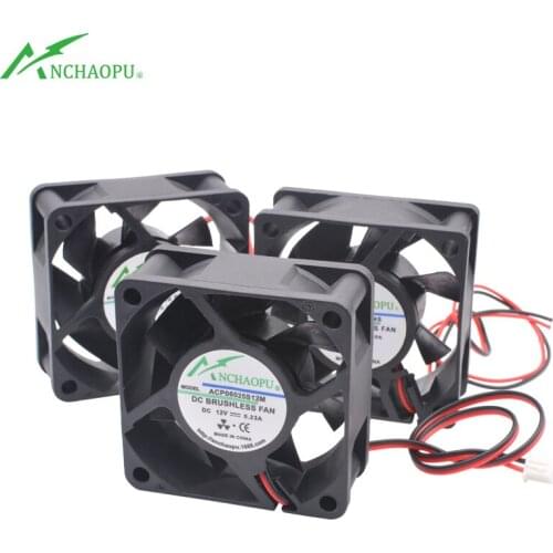 ACP6025S 6cm 60mm fan 60x60x25mm DC5V 12V 24V USB 2 wires Suitable for power supply charger inverter cooling fan
