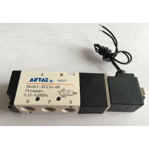 Air Solenoid Valves 4V110-06 2 Position 5 Port 1/8" Pneumatic Control Valve