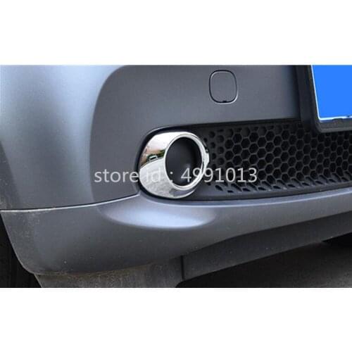 High quality For Benz smart fortwo 2015 2016 2017 2018 car cover ABS Chrome head front fog Light Lamp Trim frame 2pcs