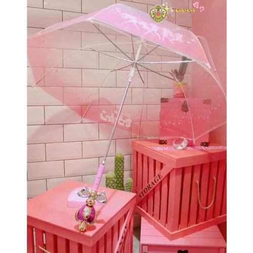 Japan Anime Sailor Moon Women Cute Umbrella Magic Stick Long Handle Umbrella Tsukino Usagi Cosplay Star Locket Gift
