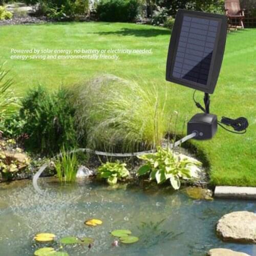 1L/min Solar Powered Oxygenator Aerator Air Pump Oxygen Silent Solar Powered for Outdoor Pool Pond Fish Tank Air Flow Maker