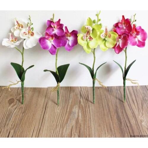 1pc 29cm Wedding Decoration Artificial Flowers Triple Head Artificial Butterfly Orchid Silk Flower Home Wedding