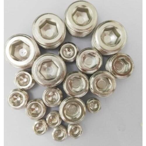 10 / pack iron/copper hexagonal cap for closure of BD- 01/02/02/03/04/06/10 pneumatic joint