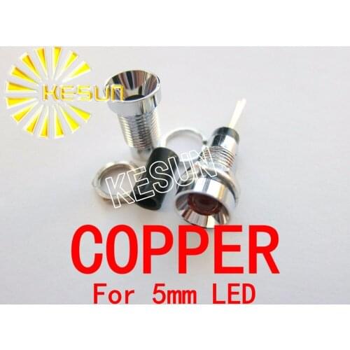 100PCS x Copper 5mm LED Holder Socket for F5 Round Head LED Diode
