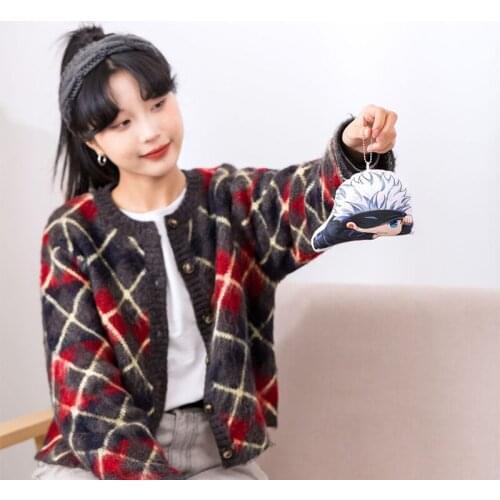 13cm Anime Jujutsu Kaisen Pillows Kawaii Yuji Itadori Fushiguro Megumi Cosplay Schoolbag Pendant Plush Car Key Ring Bags Pendant
