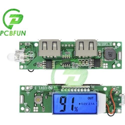 5V 1A 2A Digital LCD Display 18650 Lithium Battery Charging Board Double Dual USB Mobile Power Bank Charger Module For Arduino