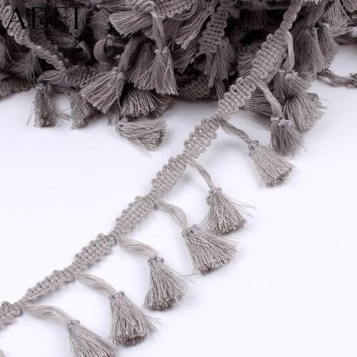 5Yards/lot Grey Tassel Lace Trims Fringe Drop Lace Ribbon DIY Wedding Party Crafts Handmade Sewing Curtain Clothes Fabric