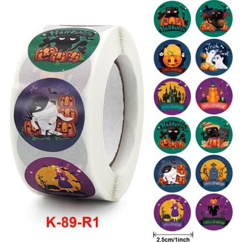 500pcs Halloween Sticker Sealing Label Stickers DIY Adhesive Sticker For Gifts Handmade Envelope Stationery Stickers