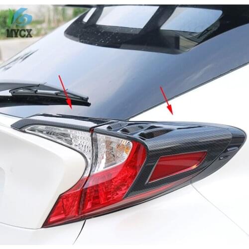 ABS Chromium Styling Rear Tail Light Lamp Eyebrows Cover Trim Sticker For Toyota C-HR CHR 2016 2017 2018 2019 Accessories