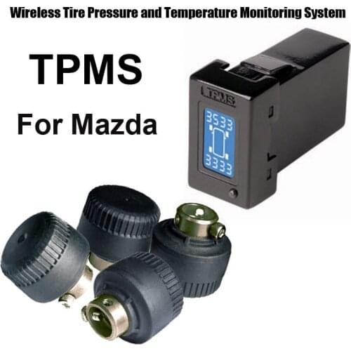 Wireless Tire Pressure Monitoring System Car TPMS for Mazda with 4pcs External sensor