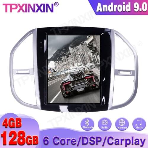 Wireless Carplay Tesla Style For Mercedes Benz Vito 2016-2020 Android Car GPS Navigation Headunit Multimedia Player Radio Stereo