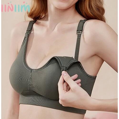 Wirefree Nursing Bras Cotton Breastfeeding Bra for Pregnant Women Pregnancy Breast Feeding Underwear Soutien Gorge Allaitement
