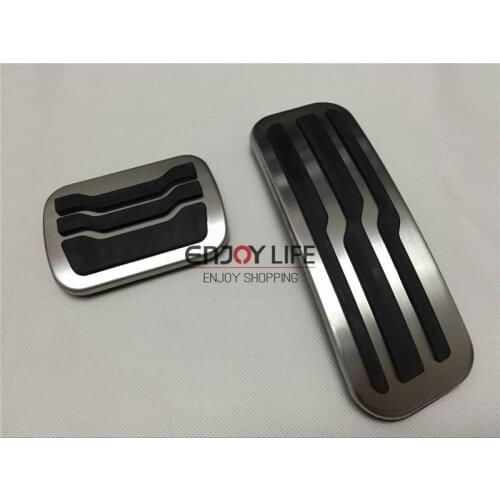 No Drilling ! 2pcs Fuel Gas Brake Foot Pedal Pad Plate Kit Set AT For Ford Explorer 2016 facelift model