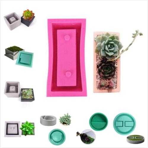 Large Concrete Cement Flower Pot Silicone Mold DIY Gypsum Ashtray Candle Holder Silicone Mold Form For Making Candle Soap Tool