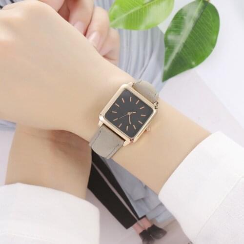 Brand Womens Watches Simplicity Square Black Dial Waterproof Quartz Watch Clock Successful People Luxury Lady watch 2021 Sale