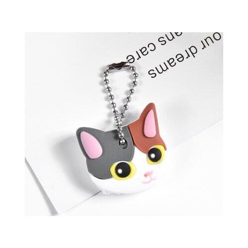 1PCS Cute Cartoon Animal Cat And Dog Icon PVC Key Cover Backpack Accessories Key Ring Key Chain For Kids Party Gifts