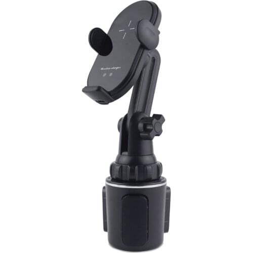 Car Cup base Mobile phone holder 10W Qi Fast Wireless Charger Auto-Clamping Cellphone Mount stand with Magnetic Charging Head