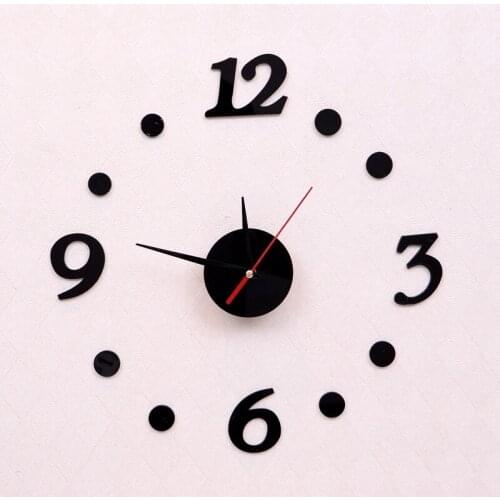 DIY acrylic wall clock ,creative digital clock watch Home Decoration wall clock sticker
