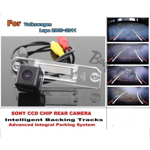For Volkswagen VW Lupo 2005~2011 Smart Tracks Camera HD CCD Intelligent Dynamic Car Rear View Camera Dynamic Guidance Tragectory