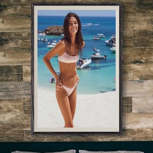 E206 Aude Mangharam Sexy Model Movie Star Wall Silk Cloth Poster Art Home Decoration Gift