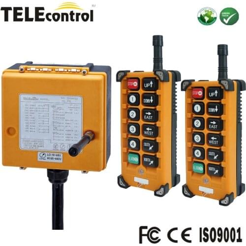 F23-BB 10 single speed press button UTING electric multiple hoist crane industry radio remote controller with 2 transmitters