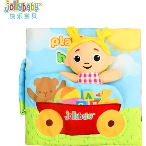 Jollybaby Early Eduaction Play House Soft Cloth Book with Cute Doll for Toddler Playing Learning