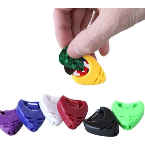 2PC Guitar Picks Box Durable Guitar Picks Box Holder Case Electric Acoustic Guitar Parts Plastic Material Guitar Accessories