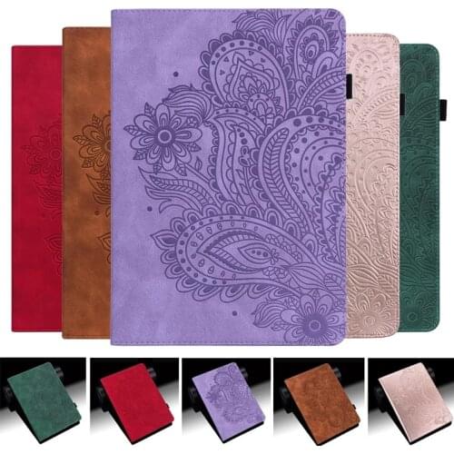 Embossing Leather Tablet Cover For Fire HD 10 Case 2021 Wallet Flip Cover For Funda Fire HD 10 2021 Fire HD 10 Plus 11th Gen