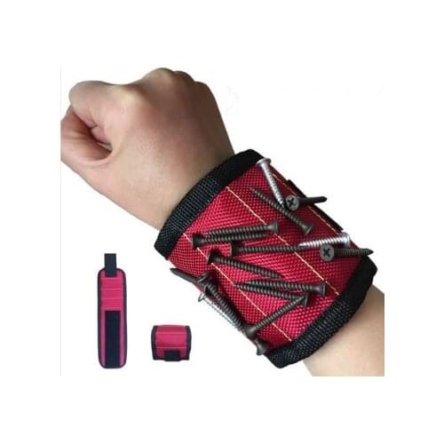 1PC Magnetic Wristband Hand Wraps Tool Bag Adjustable Electrician Wrist Screws Nails Drill Holder Belt Bracelet for Home Repair