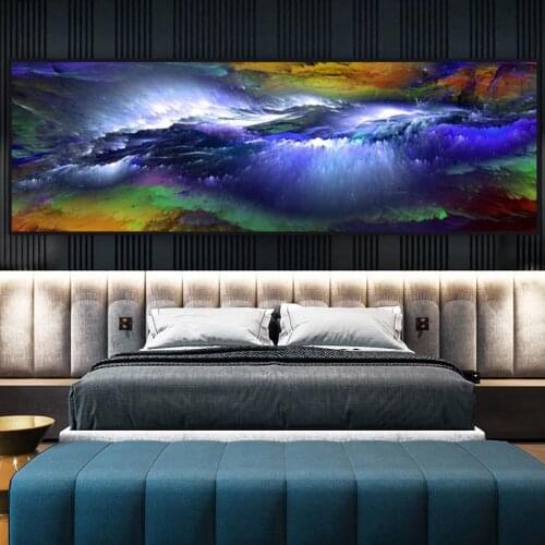 Nordic Poster Canvas Print Blue Bedroom Decoration Abstract Wall Picture For Living Room Canvas Mural Modern Simple Room